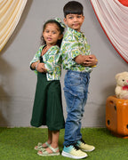 Forest Floral Jacket Father Kid Twining