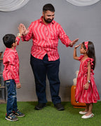 Flamingo Pink Father Kid Twining