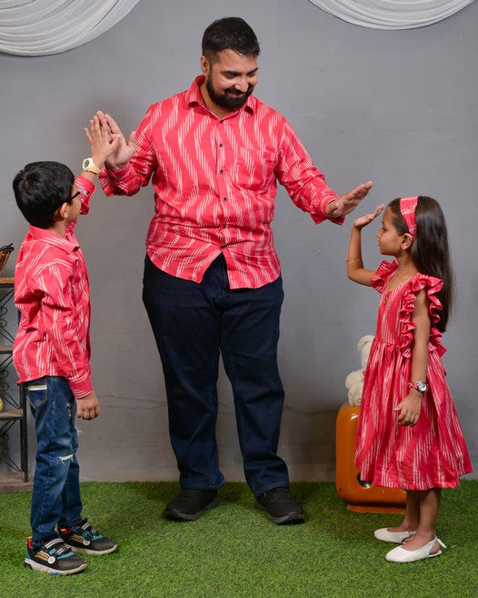 Flamingo Pink Father Kid Twining