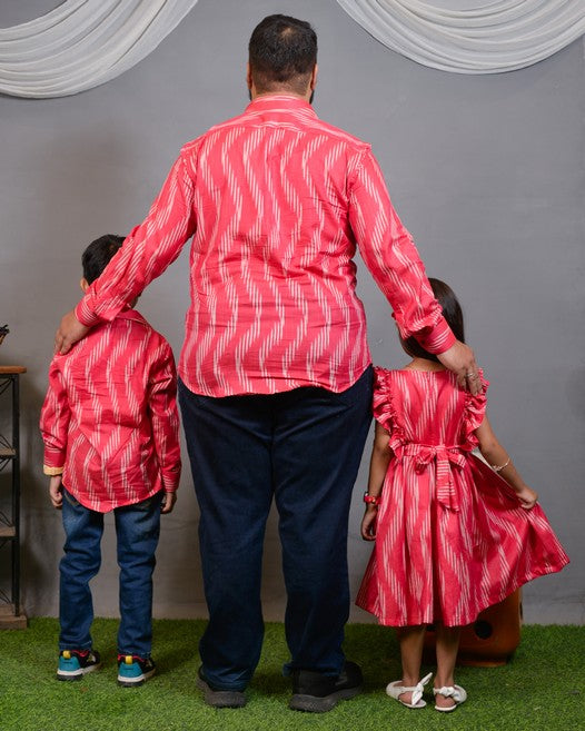 Flamingo Pink Father Kid Twining