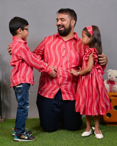Flamingo Pink Father Kid Twining