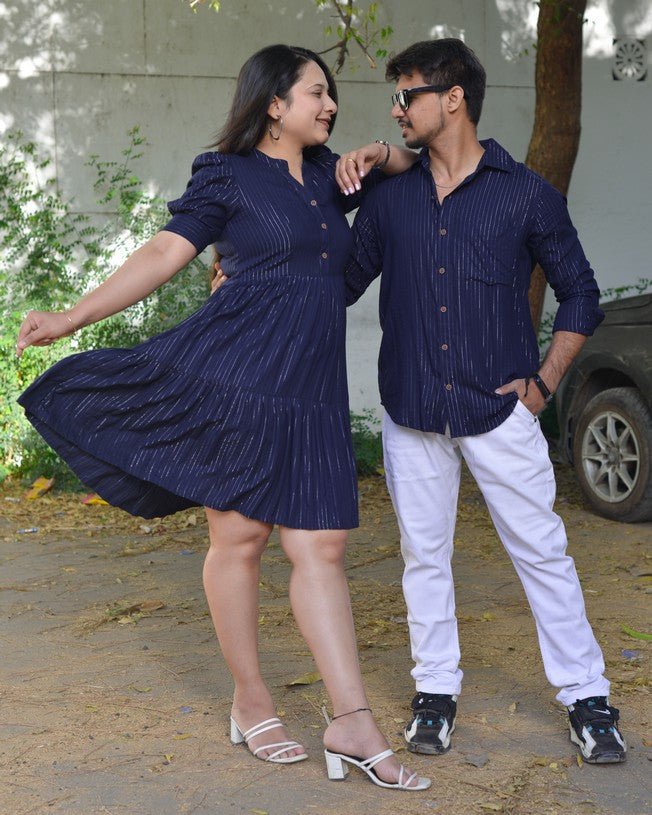 Starry Indigo Short Couple Set