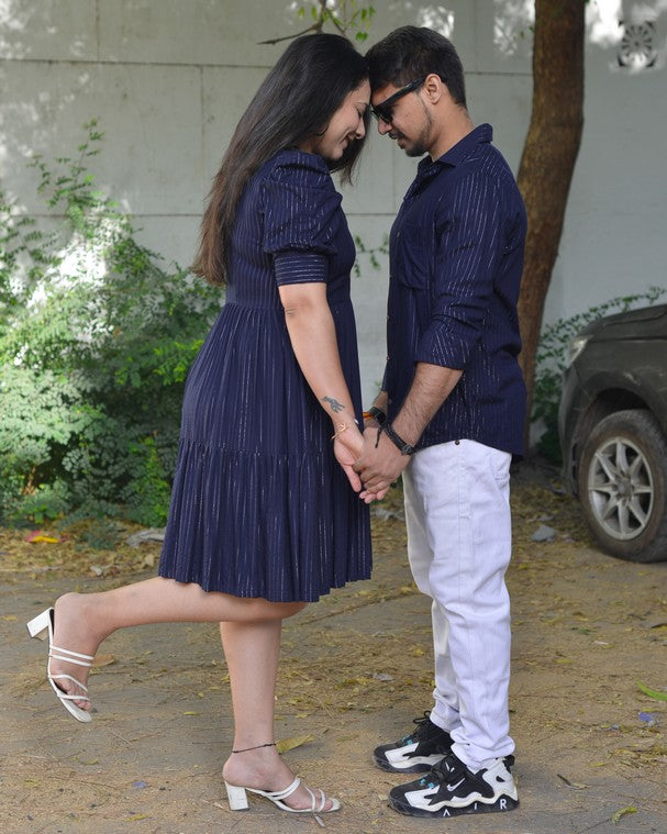 Starry Indigo Short Couple Set