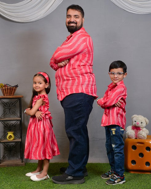 Flamingo Pink Father Kid Twining