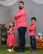 Flamingo Pink Father Kid Twining
