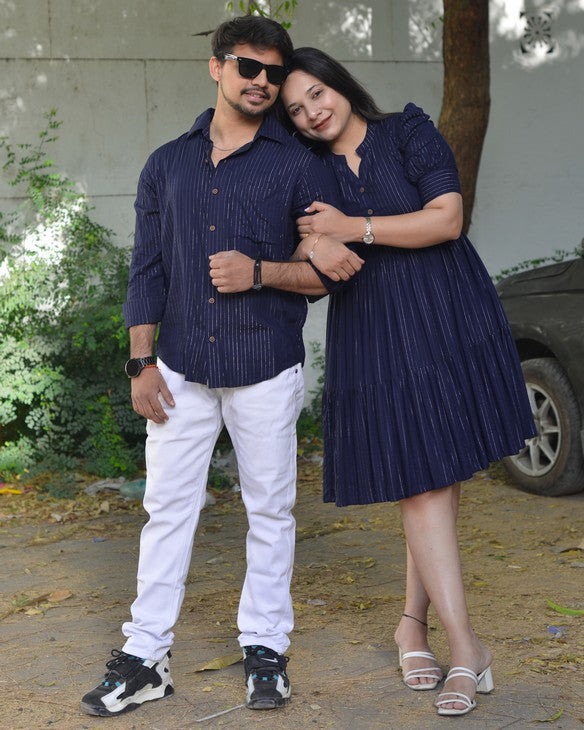 Starry Indigo Short Couple Set