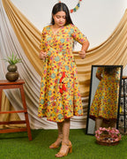 Daffodil Yellow Angrakha Dress