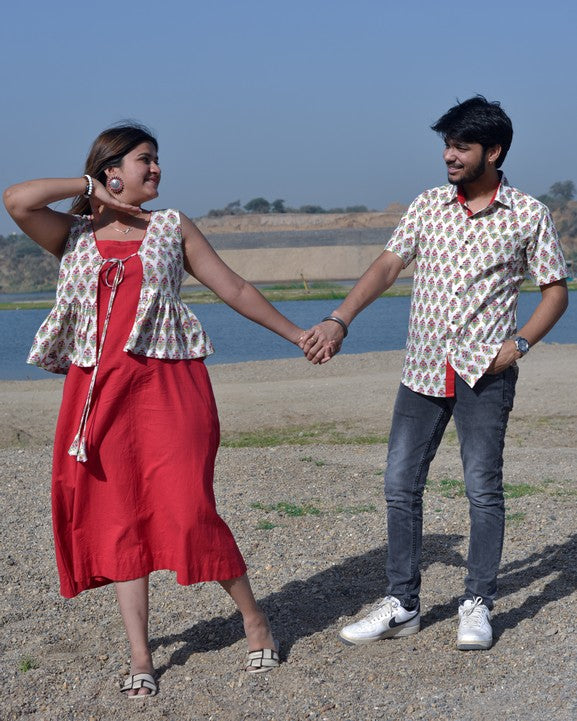 Cherry Red Jacket Family Set