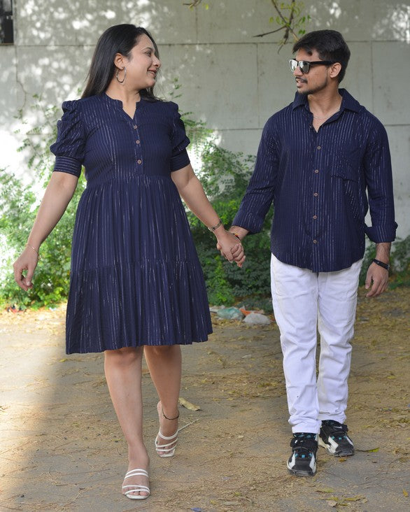 Starry Indigo Short Couple Set