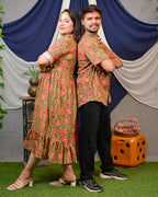 Basil Floral Shirt Dress Family Set