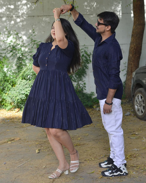 Starry Indigo Short Couple Set