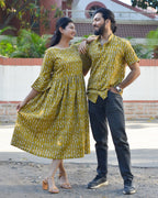Yellow Fish Print Couple