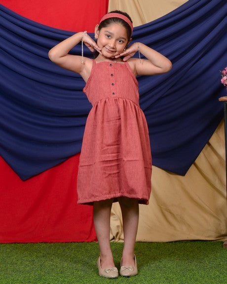 Pink Checkered Kids dress