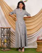 Groovy Grey Angrakha Dress