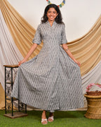 Groovy Grey Angrakha Dress