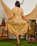Daffodil Yellow Angrakha Dress