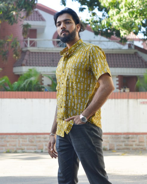 Yellow Fish Print Shirt
