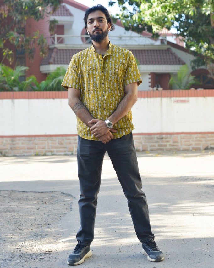 Yellow Fish Print Shirt Main image