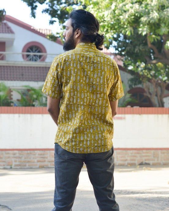 Yellow Fish Print Shirt