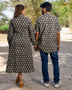Black Floret Couple Set