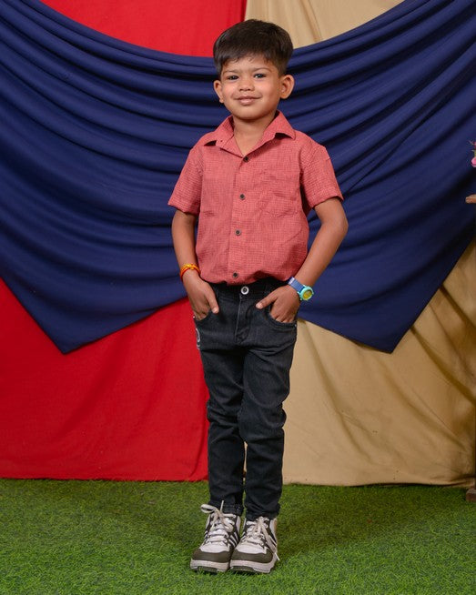 Pink Checkered Kids Shirt