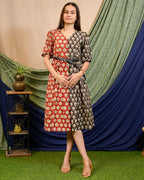 Rosy Noir Vine Nursing Dress