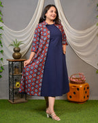 Red Pinwheel Jacket Maternity Dress