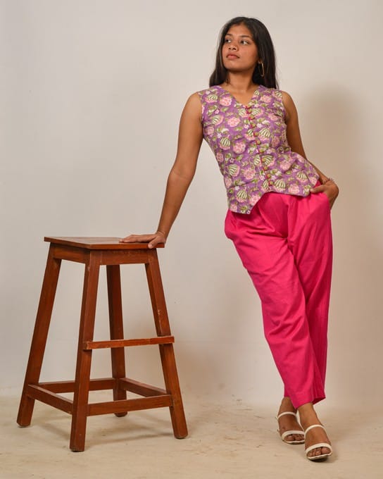Lavender Vest Co-ord Set