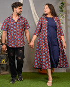 Red Pinwheel Jacket Dress Family Set