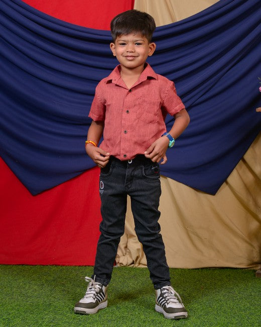 Pink Checkered Kids Shirt