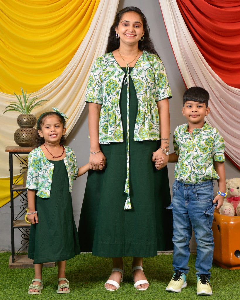 Forest Floral Jacket Mother Kids Twinning Main image