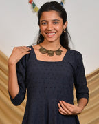 Blue Diamond Cutwork Dress