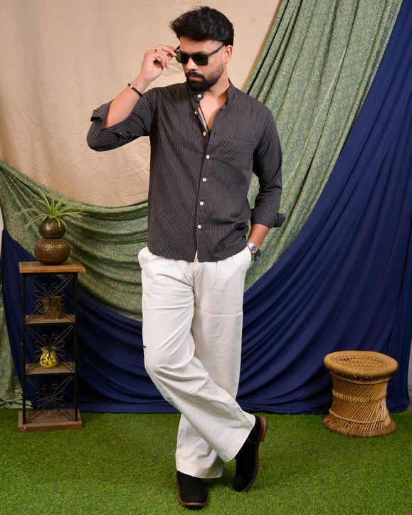 Black Kantha Shirt