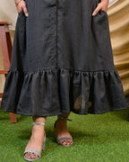 Grey Checkered Plus Size Dress