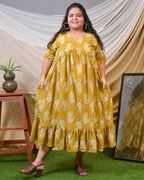 Mustard Kitty Lisa Plus Size Dress
