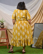 Mustard Kitty Lisa Plus Size Dress