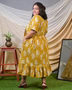 Mustard Kitty Lisa Plus Size Dress