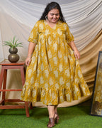 Mustard Kitty Lisa Plus Size Dress
