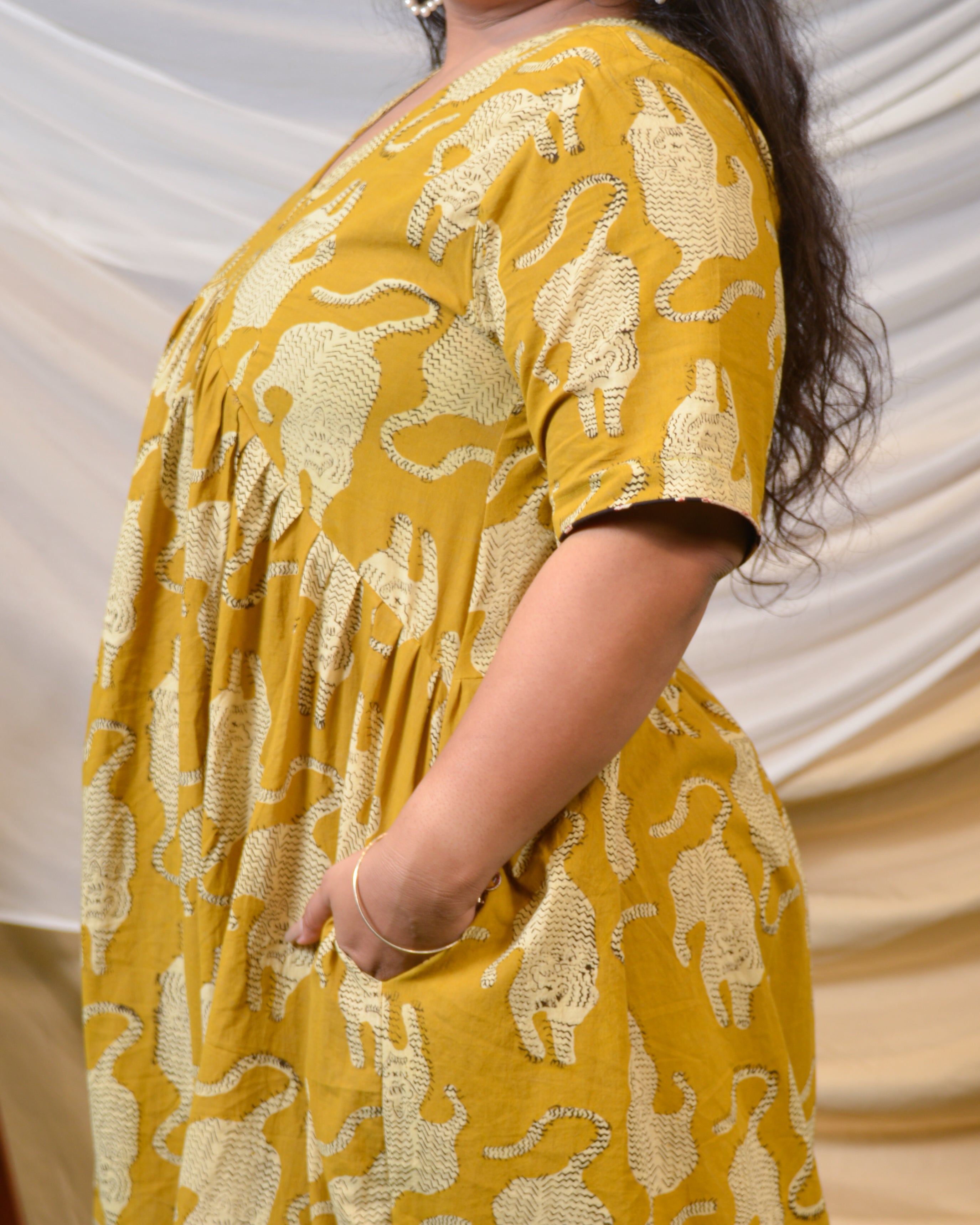 Mustard Kitty Lisa Plus Size Dress