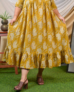 Mustard Kitty Lisa Plus Size Dress
