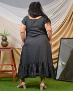 Grey Checkered Plus Size Dress