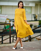 Sunbeam Yellow Cutwork Dress