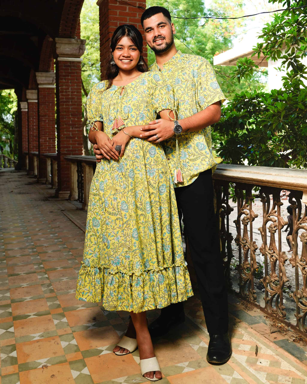 Tangy Lemon Frill Couple Set