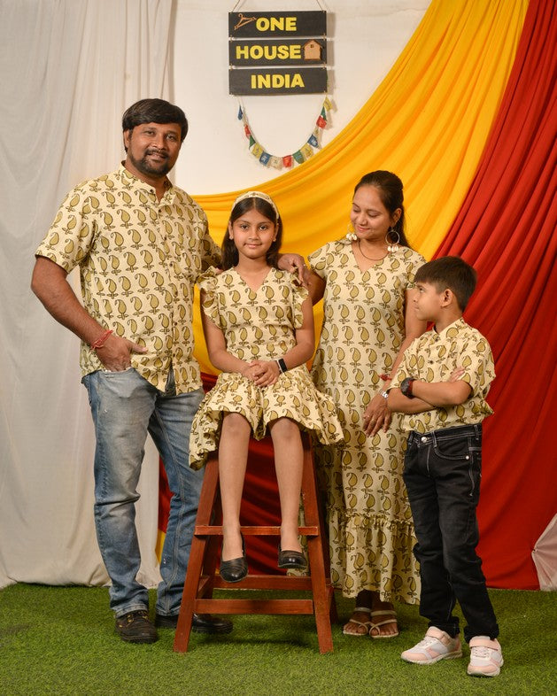 Green Mango Long Frill Family Set