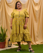 Leafing Yellow Plus Size Dress