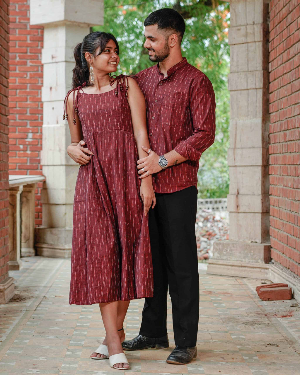 Maroon Glorious Strappy Family Set