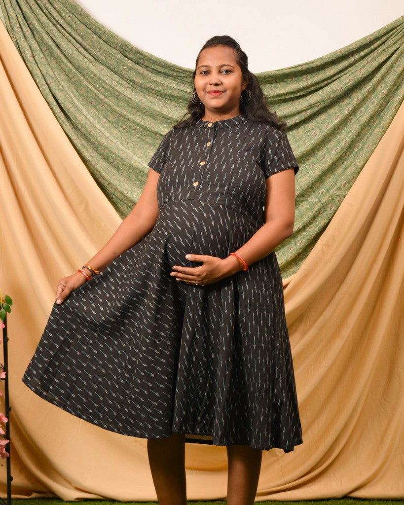 Ocean Black Glorious Maternity Dress
