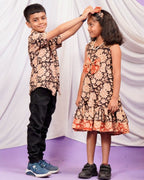 Queen Black Frill Father Kid Twining