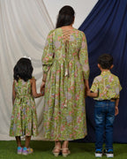 Mint Green Dress Mom Kid Twinning