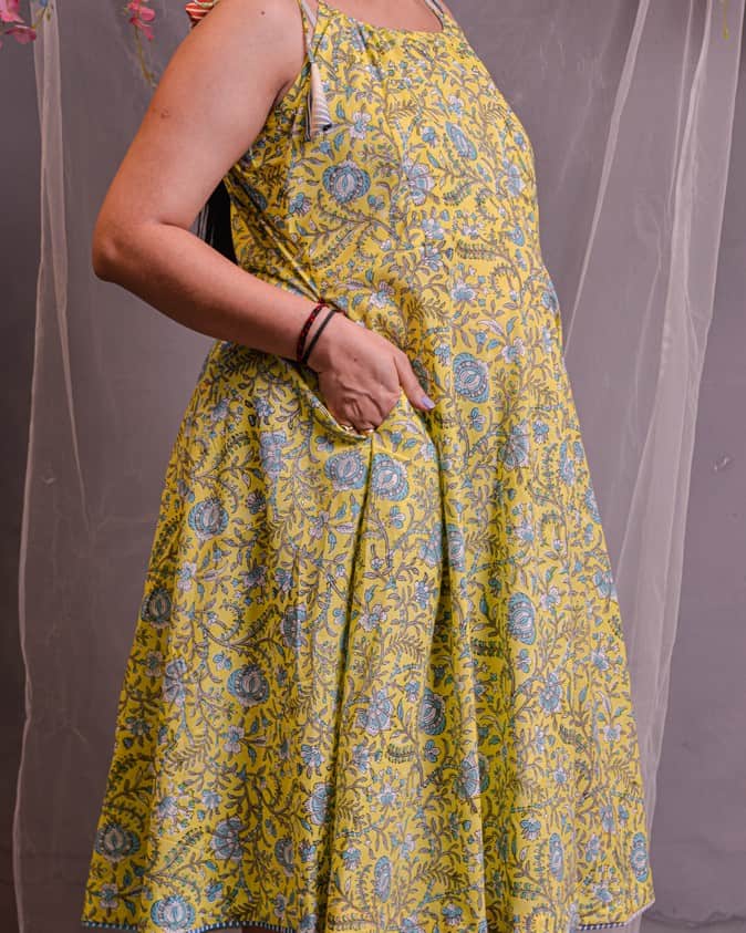 Lemon Kiara Nursing Dress